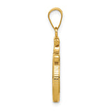 16 mm 14k Yellow Gold coin bezel pendant for Canadian $5 Maple Leaf — alternate view