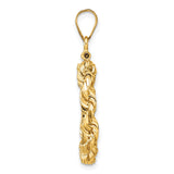 16 mm 14k Yellow Gold coin bezel pendant for Canadian $5 Maple Leaf — alternate view