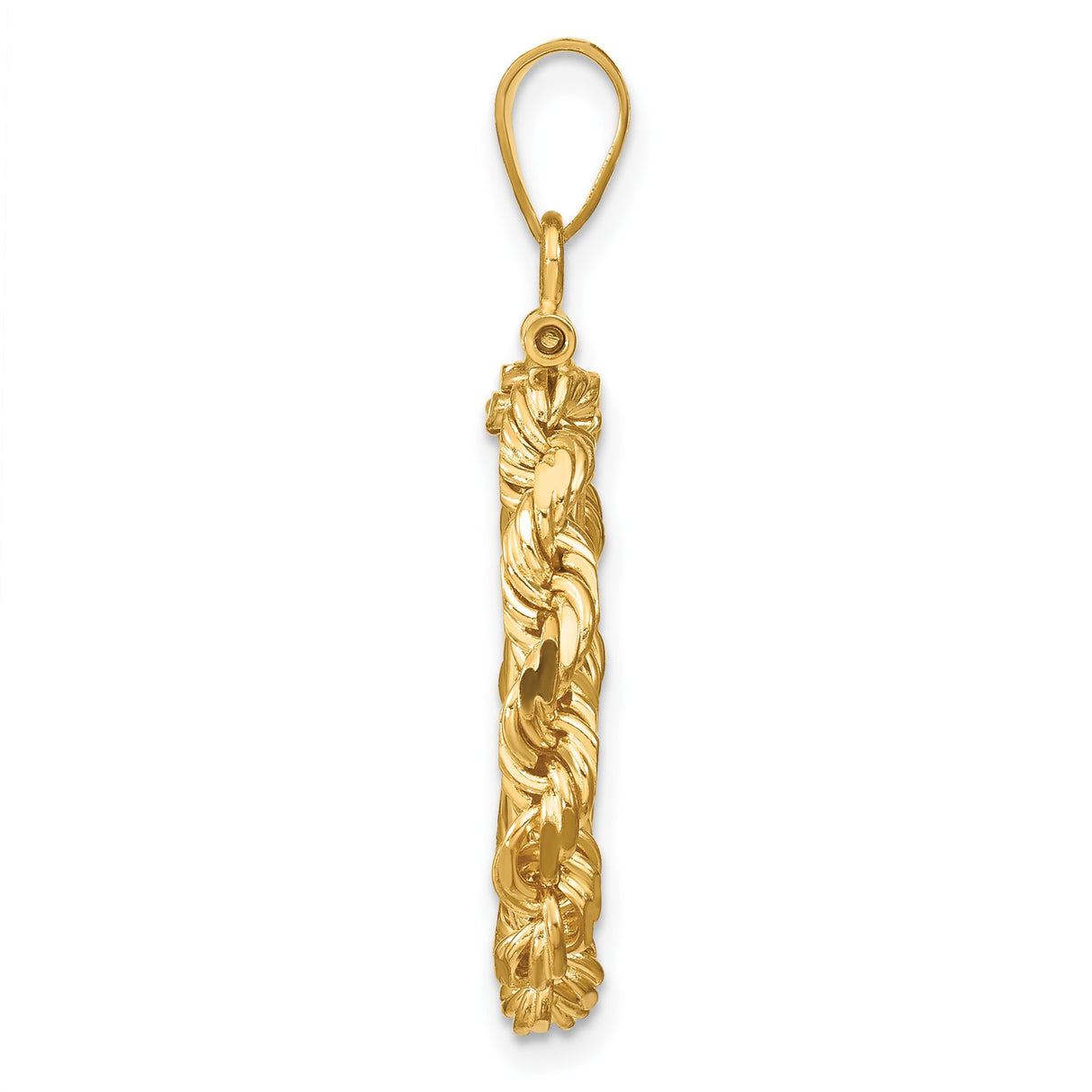 16 mm 14k Yellow Gold coin bezel pendant for Canadian $5 Maple Leaf — alternate view