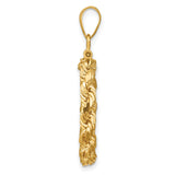 16 mm 14k Yellow Gold coin bezel pendant for Canadian $5 Maple Leaf — alternate view