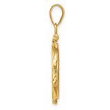 16 mm 14k Yellow Gold coin bezel pendant for Canadian $5 Maple Leaf — alternate view
