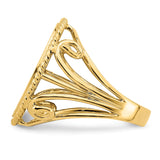 16 mm 14k Yellow Gold coin bezel ring for Canadian $5 Maple Leaf — additional image