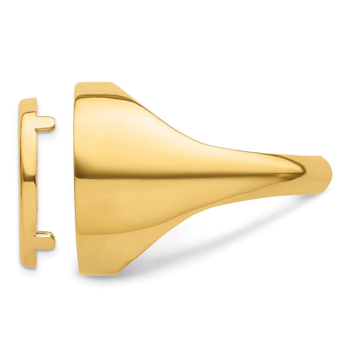 16 mm 14k Yellow Gold coin bezel ring for Canadian $5 Maple Leaf — additional image