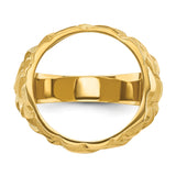 16 mm 14k Yellow Gold coin bezel ring for Canadian $5 Maple Leaf — additional image