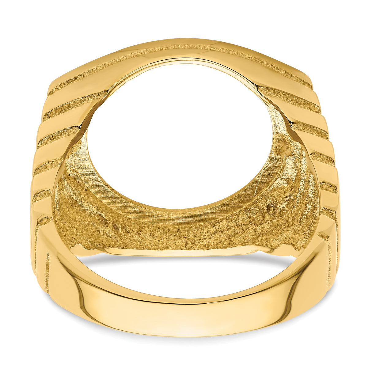 16 mm 14k Yellow Gold coin bezel ring for Canadian $5 Maple Leaf — additional image