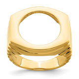 16 mm 14k Yellow Gold coin bezel ring for Canadian $5 Maple Leaf — additional image
