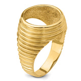 16 mm 14k Yellow Gold coin bezel ring for Canadian $5 Maple Leaf — additional image