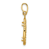 15 mm 14k Yellow Gold coin bezel pendant for Canadian $2 Maple Leaf — alternate view