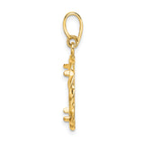 15 mm 14k Yellow Gold coin bezel pendant for Canadian $2 Maple Leaf — alternate view