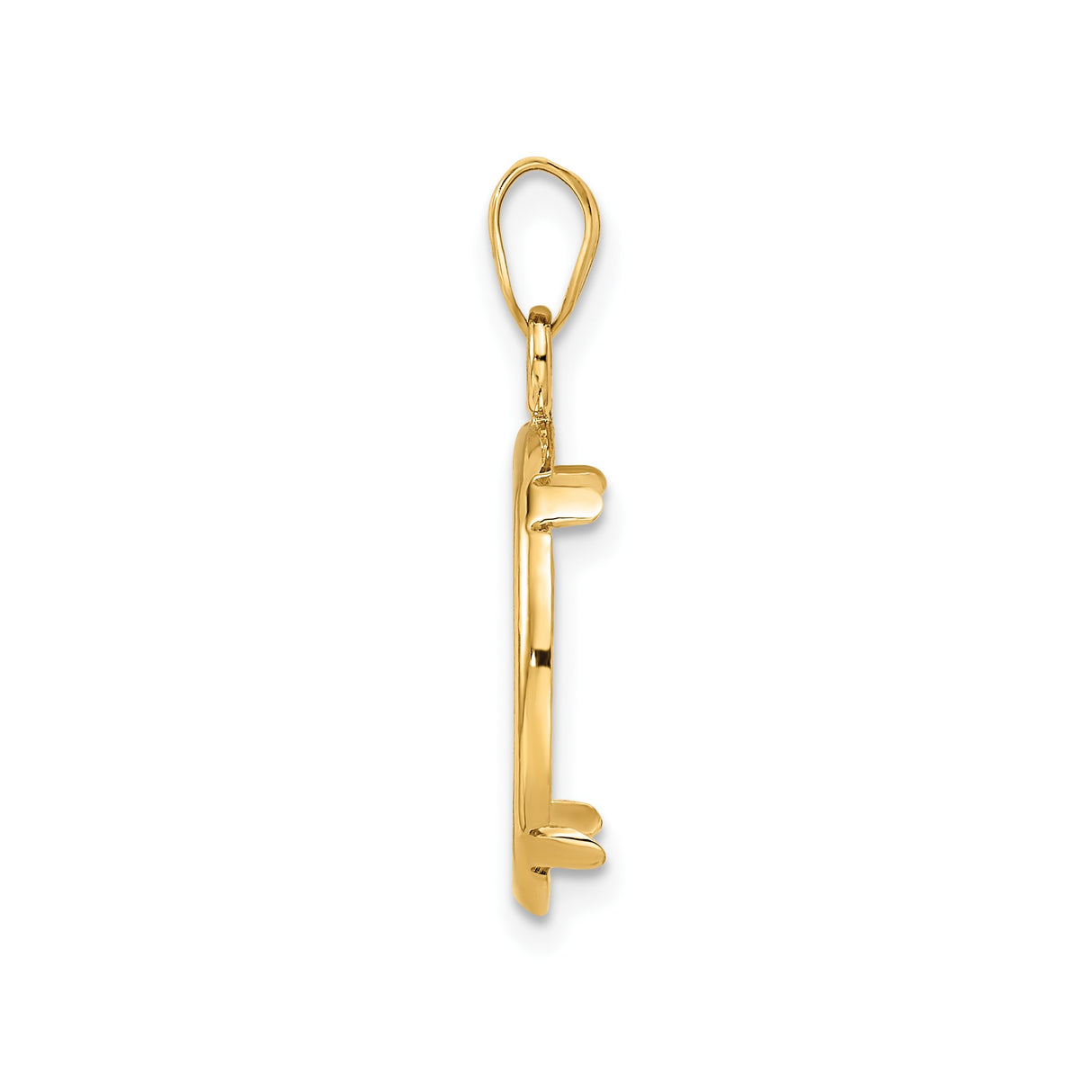 15 mm 14k Yellow Gold coin bezel pendant for Canadian $2 Maple Leaf — alternate view