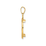 15 mm 14k Yellow Gold coin bezel pendant for Canadian $2 Maple Leaf — alternate view