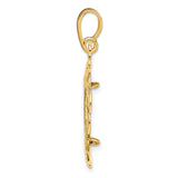 15 mm 14k Yellow Gold coin bezel pendant for Canadian $2 Maple Leaf — alternate view