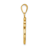 15 mm 14k Yellow Gold coin bezel pendant for Canadian $2 Maple Leaf — alternate view