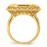 15 mm 14k Yellow Gold coin bezel ring for Canadian $2 Maple Leaf — alternate view