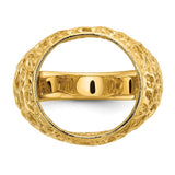 15 mm 14k Yellow Gold coin bezel ring for Canadian $2 Maple Leaf — additional image