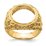 15 mm 14k Yellow Gold coin bezel ring for Canadian $2 Maple Leaf — additional image