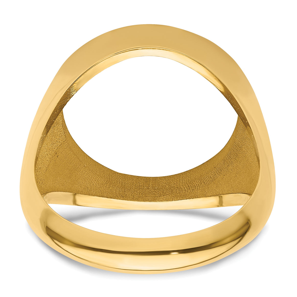 15 mm 14k Yellow Gold coin bezel ring for Canadian $2 Maple Leaf — additional image