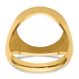 15 mm 14k Yellow Gold coin bezel ring for Canadian $2 Maple Leaf — additional image