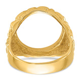 15 mm 14k Yellow Gold coin bezel ring for Canadian $2 Maple Leaf — additional image
