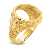15 mm 14k Yellow Gold coin bezel ring for Canadian $2 Maple Leaf — additional image