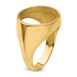 15 mm 14k Yellow Gold coin bezel ring for Canadian $2 Maple Leaf — additional image