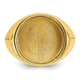15 mm 14k Yellow Gold coin bezel ring for Canadian $2 Maple Leaf — additional image