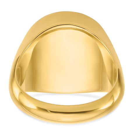 15 mm 14k Yellow Gold coin bezel ring for Canadian $2 Maple Leaf — additional image