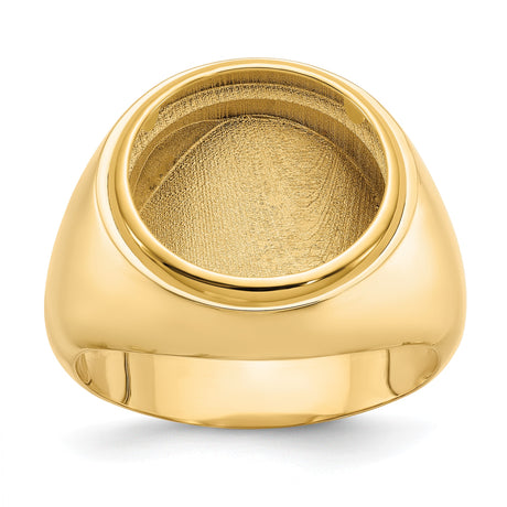 15 mm 14k Yellow Gold coin bezel ring for Canadian $2 Maple Leaf — additional image