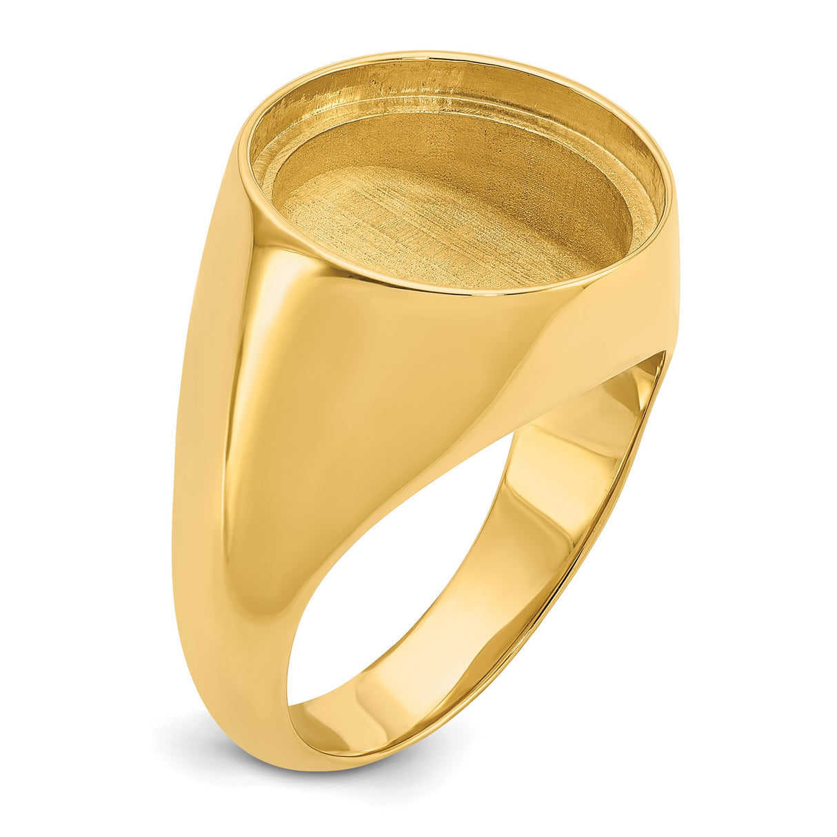 15 mm 14k Yellow Gold coin bezel ring for Canadian $2 Maple Leaf — additional image