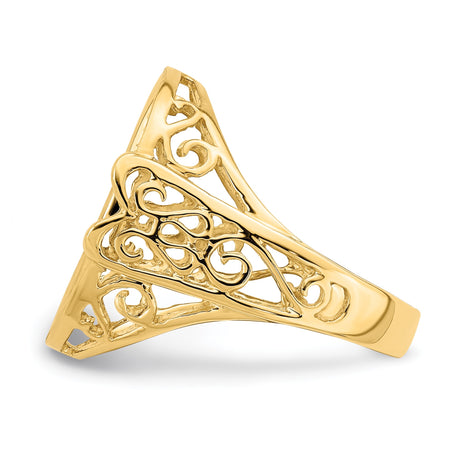 15 mm 14k Yellow Gold coin bezel ring for Canadian $2 Maple Leaf — additional image
