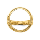 15 mm 14k Yellow Gold coin bezel ring for Canadian $2 Maple Leaf — additional image