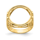 15 mm 14k Yellow Gold coin bezel ring for Canadian $2 Maple Leaf — additional image