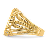 15 mm 14k Yellow Gold coin bezel ring for Canadian $2 Maple Leaf — additional image