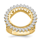 15 mm 14k Yellow Gold coin bezel ring for Canadian $2 Maple Leaf — additional image
