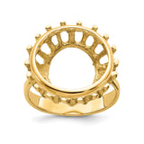 15 mm 14k Yellow Gold coin bezel ring for Canadian $2 Maple Leaf — additional image
