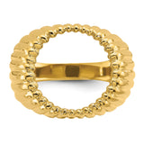 15 mm 14k Yellow Gold coin bezel ring for Canadian $2 Maple Leaf — additional image