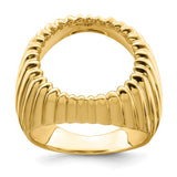 15 mm 14k Yellow Gold coin bezel ring for Canadian $2 Maple Leaf — additional image