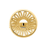 15 mm 14k Yellow Gold coin bezel ring for Canadian $2 Maple Leaf — additional image
