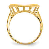 15 mm 14k Yellow Gold coin bezel ring for Canadian $2 Maple Leaf — alternate view