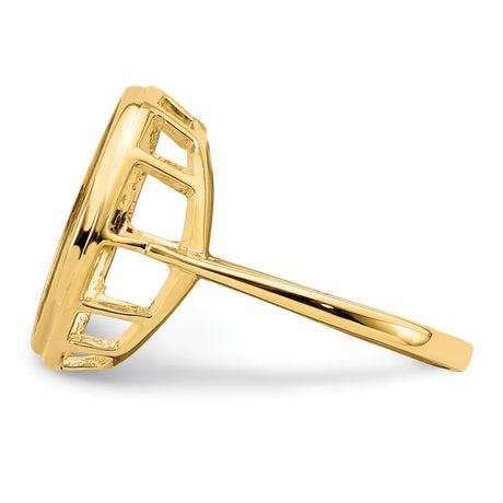 15 mm 14k Yellow Gold coin bezel ring for Canadian $2 Maple Leaf — additional image