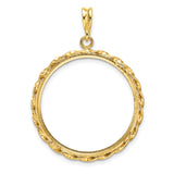 25 mm 14k Yellow Gold coin bezel pendant for Canadian $20 Maple Leaf — additional image