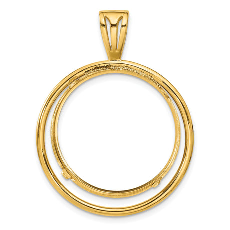 25 mm 14k Yellow Gold coin bezel pendant for Canadian $20 Maple Leaf — additional image