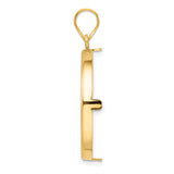 25 mm 14k Yellow Gold coin bezel pendant for Canadian $20 Maple Leaf — alternate view