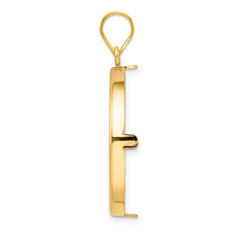 25 mm 14k Yellow Gold coin bezel pendant for Canadian $20 Maple Leaf — alternate view