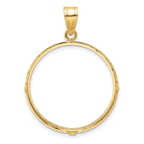 25 mm 14k Yellow Gold coin bezel pendant for Canadian $20 Maple Leaf — additional image
