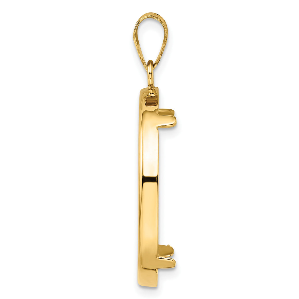 25 mm 14k Yellow Gold coin bezel pendant for Canadian $20 Maple Leaf — alternate view