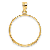 25 mm 14k Yellow Gold coin bezel pendant for Canadian $20 Maple Leaf — additional image