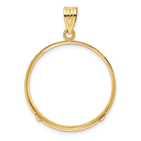 25 mm 14k Yellow Gold coin bezel pendant for Canadian $20 Maple Leaf — additional image