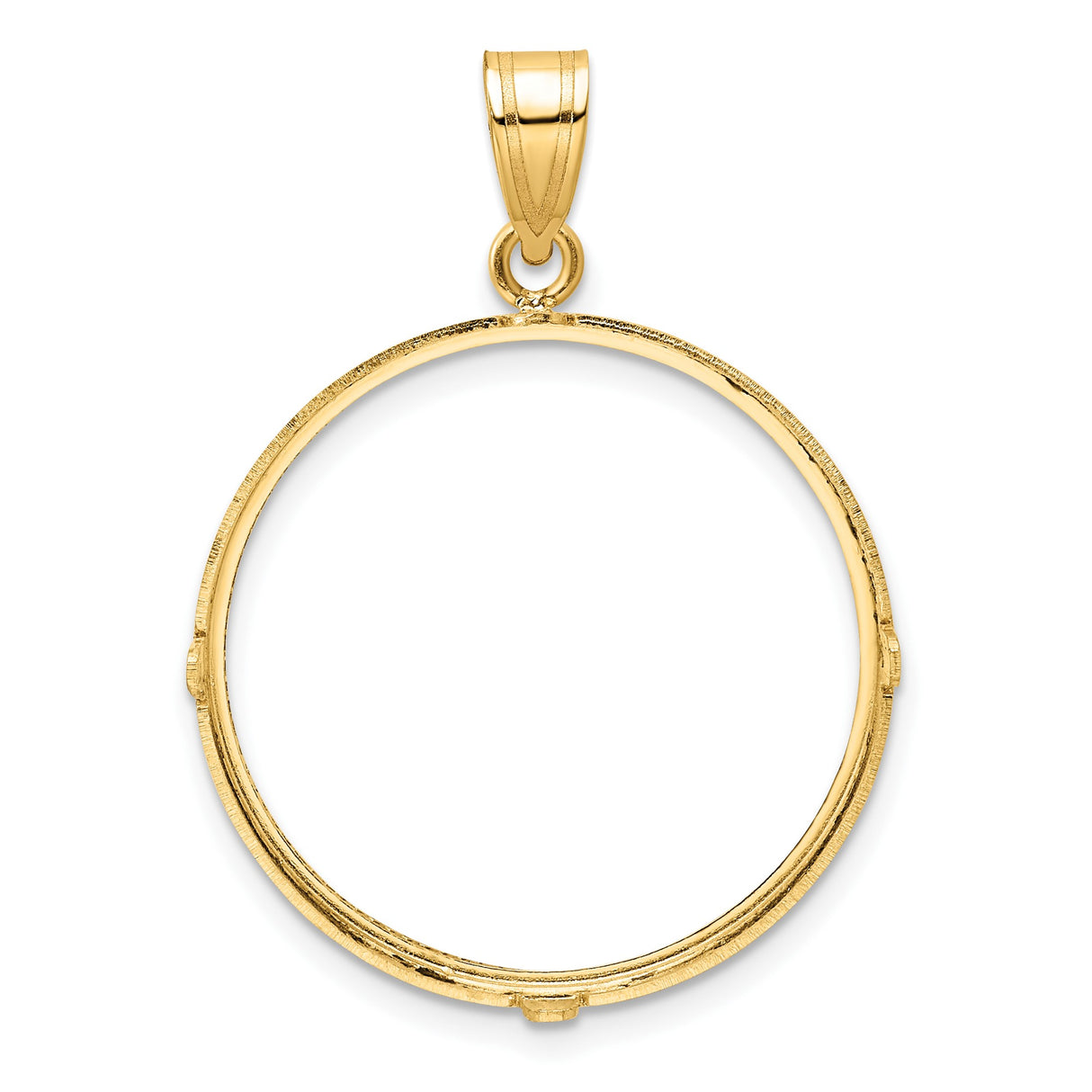 25 mm 14k Yellow Gold coin bezel pendant for Canadian $20 Maple Leaf — additional image