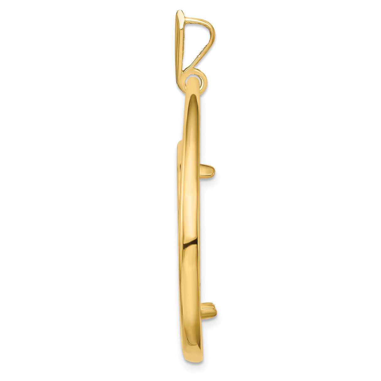 25 mm 14k Yellow Gold coin bezel pendant for Canadian $20 Maple Leaf — alternate view